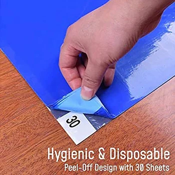 Etaj Garda Anti-Bacteriene dezlipirea Mat,Grad Profesional Lipicios Protecție Podea Covoare,Cleanroom lipici Lipicios Rogojini(45X60cm)