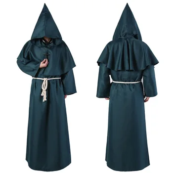 Expertul De Cosplay, Costume De Halloween Pentru Adulti Femei Bărbați Medieval Călugăr Călugăr Halat De Preot Costum De Haine Antice Creștine Costum