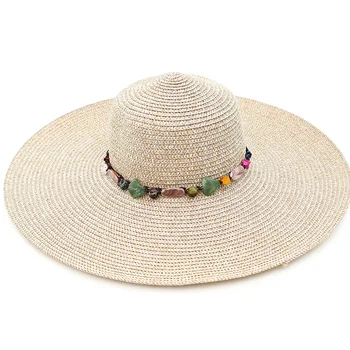 Femei Palarii de Plaja Adulți Vara Floppy Soare pe Litoral Capac de Protecție UV Portabil Cozoroc Pălărie de Paie cu Boruri Largi Călătorie pălării de soare