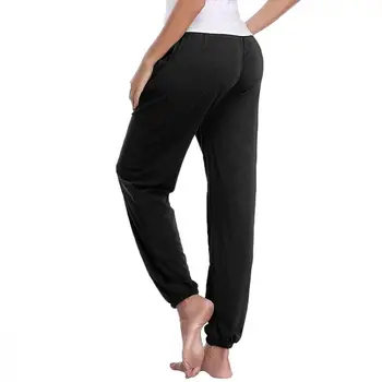 Femei Pantaloni Delta Sigma Theta Buzunare Picior Drept Vrac Confortabil Modal Cordon Lounge Funcționare Lungă Și Activă Casual Sudoare