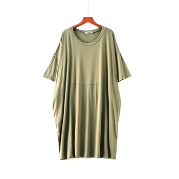 Femei vrac rochie de vara plus dimensiune 100kg modal rochie gravide moale, subțire de bumbac cu mânecă scurtă cămașă de noapte tinuta uzura de somn