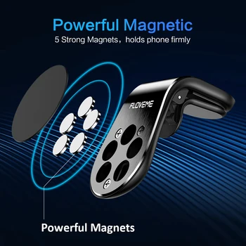 FLOVEME Formă de L Mini Magnetic Masina cu Suport pentru Telefon de Evacuare a Aerului de Ventilație Montare Suport Magnet Suport Auto Stand Pentru Samsung A51 A71 S20 S10