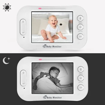 FUERS 3.5 Inch Portabil LCD Color Wireless Video și Audio Baby Monitor Camera Viziune de Noapte Două Fel de Radio de Detectare a Temperaturii