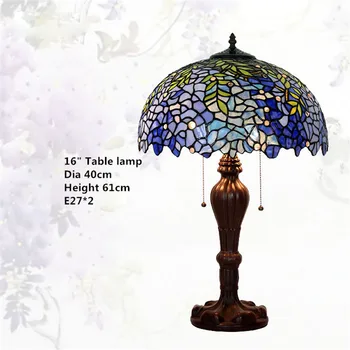 FUMAT Sticlă, Lămpi de Masă în Stil European de Epocă de Lux Wistaria Lampă de Masă Living Hotel de Nunta Lampa Decor Masă LED Lumini