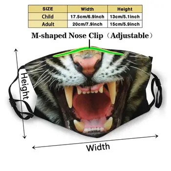 Furios Tigru Reutilizabile Gura Masca Filtru Amuzant Rece De Măști De Siguranță Tigru Tigru Furios Tigri