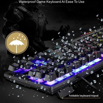 Gaming Keyboard Pentru GK-10 Luminos Personaje de Prin 87-cheie Notebook de Gaming Gamer Manipulator Mecanic Suspendat Tastatura