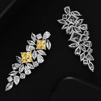 GODKI de Lux, 2 BUC Set de Bijuterii Pentru Femei Nuntă Galben Cubic Zirconia Cristale CZ Dubai Mireasa Seturi de Bijuterii 2020 ROCHIE de Mese