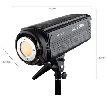 Godox SL-200W 200Ws 5600K Studio CONDUS Continuu Foto Video Lampa de Lumina w/ Remote