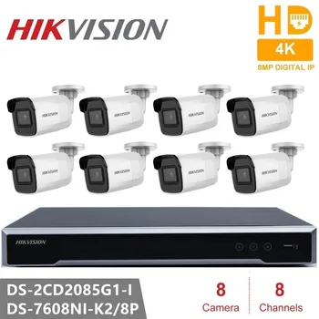 Hikvision Camera IP Kituri DS-2CD2085G1-am 8MP IR Bullet Camera de Rețea Darkfighter IR 30M Camera de Securitate CCTV aparat de fotografiat