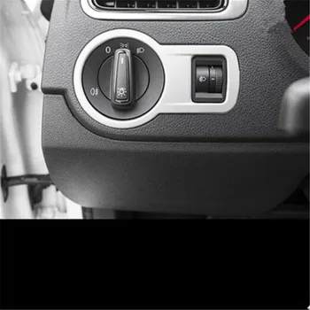 Interioare auto Faruri Comutator Oțel Inoxidabil Cadru Decorativ se Potrivesc Pentru VW Volkswagen Polo 2011 - 2018 Styling Auto Transport Gratuit