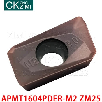Introduce APMT1604PDER-M2 CNC instrumente Insertii Carbură de strunjire frezare insertii de alimentare Freze APMT 1604 PDER pentru oțel inoxidabil
