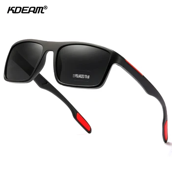 KDEAM Dreptunghiulară Ultra Light TR90 Bărbați ochelari de Soare Polarizate TAC 1.1 mm Grosime Lentile de Conducere Ochelari de Soare Femei Sport Cat.3 101