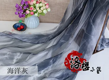 Latime 150cm de Înaltă calitate 30D Imprimate Șifon Material de cerneală-spălare Chineză Tradițională Costum de Pânză Țesături de Mătase Cu Fire Exterior