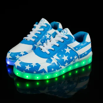 Led luminos adidași pantofi de lumină stralucitoare fete copii luminoase pantofi de copii de încărcare usb casual pantofi plat oameni băiat de lumină led-uri