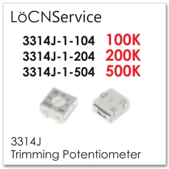 LoCNService 50PCS 500PCS 3314J 4*4 100K 200K 500K de Înaltă calitate SMD Tunderea Potențiometru 3314J-1-104E 3314J-1-204E 3314J-1-504E