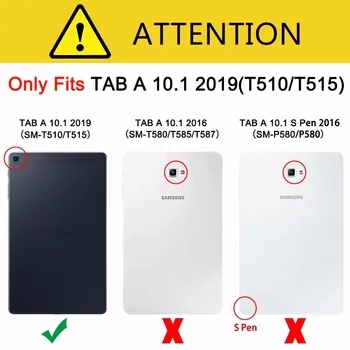 Magnet de Caz pentru Samsung Galaxy Tab UN 2019 SM-T510 SM-T515 T510 T515 husa Stand Caz pentru Un Tab 10.1