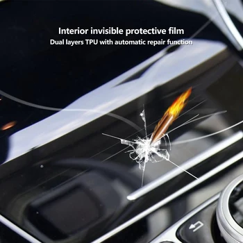 Masina Interior Folie de Protectie Consola de Control tabloul de Bord GPS Panoul de Autocolant pentru Mercedes Benz C class coupe c205 w205 c63 AMG w204