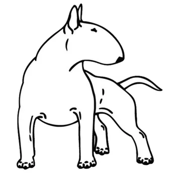 Masina Stying 14*16CM Bull Terrier de Desene animate de Animale Auto Autocolante Creative Decor Fereastră de Artă Decorativă autocolant Jdm