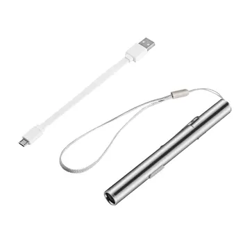 Medicale la Îndemână Stilou de Lumină USB Reîncărcabilă Mini Nursing lanterna LED-uri Lanterna din Oțel Inoxidabil de Calitate Clip Lanterna T4