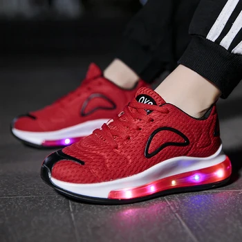 Moda Copii Lumini LED Adidași Confortabil Pernă de Aer Luminos Sport Pantofi sport Fete Băieți Tenis Formatori Pantofi de Copil