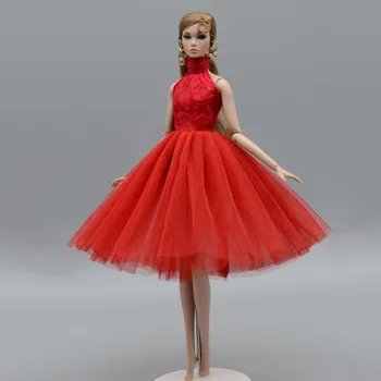 Moda Gât Rochie de Balet Pentru Papusa Barbie Costume 1/6 Papusi Accesorii de Dans Haine 4-strat Fusta Petrecere Rochie de Jucărie pentru Copii