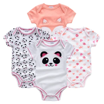 Moda pentru Copii baieti fete, haine nou-născut 2019 copii sugari fete costume de corp 4buc salopeta mici de bumbac pentru tripleți
