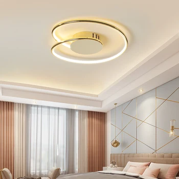 Moderne Led lumini Plafon Crom/Aur a Terminat pentru Living Dormitor camera de studiu Decor Acasă de Iluminat 90-260V Lampă de Plafon