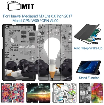 MTT Tableta Caz Pentru Huawei Mediapad M3 Lite 8 inch din Piele PU Filio Magentic Flip Capacul suportului de Protecție Funda CPN-W09 CPN-AL00