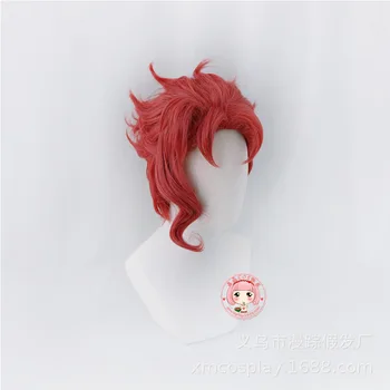 Nime Aventura Bizar JoJo lui Rol peruca Kakyoin Noriaki Peruca cosplay Roșu curl temperatură ridicată de fibre Capac de peruca