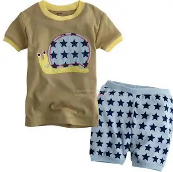 Noi de Vara T-Shirt + Pantaloni Copii, Haine Seturi excavator Baieti Pijamale, Costume din Bumbac pentru Copii Pijamale Cămașă de noapte Tricouri