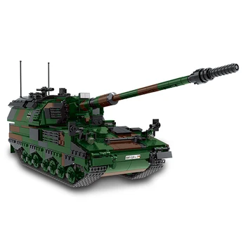 Noi Xingbao Germania Militare Cărămizi Serie 1345pcs Panzerhaubitze 2000 Autopropulsate Tun Set de Blocuri de Construcție de Tanc Model Kituri