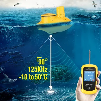 Noroc Wireless Pește Finder Sonar de Pescuit Nada 120M Pește de Afișare Pictograma w/ Sonar Sonar de pescuit de Alarmă RL49-0065 FishFinder