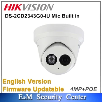 Original hikvision versiunea în limba engleză DS-2CD2343G0-UI 4MP WDR Fix Turela Cameră de Rețea cu Build-in Microfon DS-2CD2343G0-UI