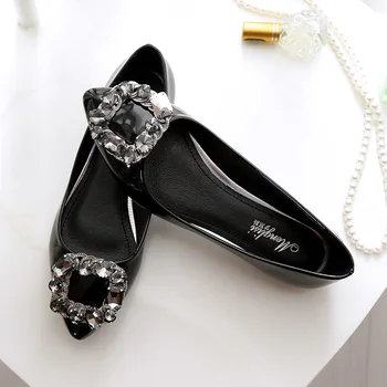 Pantofi de lux pentru Femei Designes Mocasini, Balerini Subliniat Cristal Moda Pantofi Casual Femei Slip-on Plus Dimensiune 34-44 de Înaltă Calitate