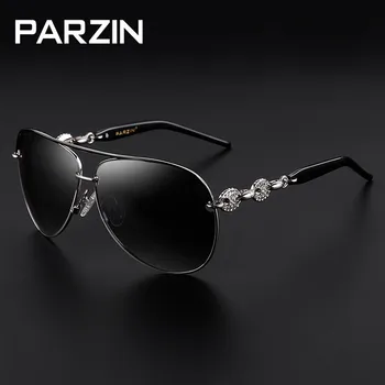 PARZIN Manual Stras Polarizat ochelari de Soare Femei de Lux sex Feminin de Ochelari de Soare Pentru Șofer Nuante Helioscope Ocular 9613