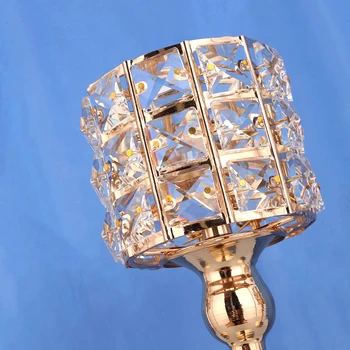 PEANDIM K9 Cristal Lumanare Felinar de Aur sfesnice Florale Nunta Centru de Masă Sfeșnice Părți Decor Acasă