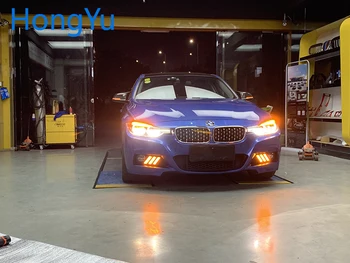 Pentru BMW F30 F35 Seria 3 2013-2019 lumini de Zi LED DRL lampa de Ceață lumini de conducere cu Galben de Semnalizare Funcția de Releu
