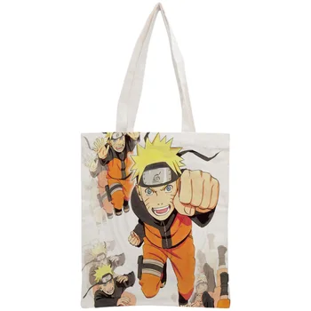Personalizat Naruto Tote Sac Reutilizabil Geantă de mână de Femei Umăr Panza Pliabil Pungi de Cumpărături Personaliza imaginea ta