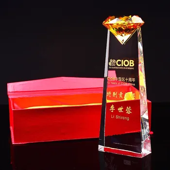 Personalizate Colorate Diamant Cristal Trofeu Sticla Grammy Medalii De Evenimente Sportive Premii Cupa Campionilor