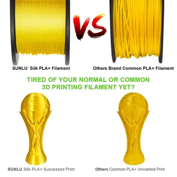 PLA de Mătase de Aur de 1kg 1,75 mm Textură de Mătase Imprimantă 3D cu Filament cu Bobina Colorate Eco-Materialul prietenos pentru DIY opera de Arta de Imprimare