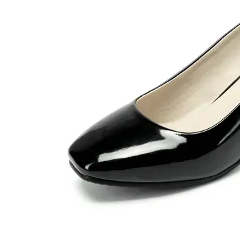 QUTAA 2020 Femei Sandale Concis Deget de la picior Pătrat Pătrat Moda Toc Piele PU Slingback Superficial Vara Doamnelor Pantofi Mărimea 34-43
