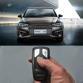 Real Fibra de Carbon Auto-Styling Auto Cheie de Protecție Shell Caz Acoperire pentru Audi A4l A3 A7 A6l A8l Q5l Q3 Q7 S5 S6 TT Accesorii Auto