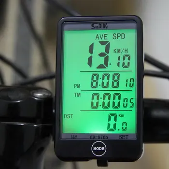 Rezistent la apă Digitală prin Cablu de Biciclete Biciclete de Calculator Kilometraj Vitezometru Buton Tactil LCD cu iluminare din spate Set Accesorii pentru Biciclete