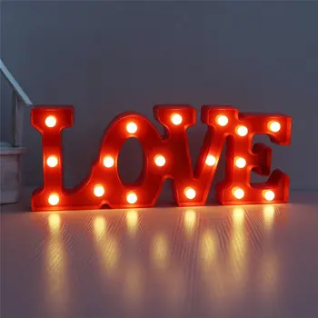 Romantic DRAGOSTE 3D LED Scrisoare Semn Lumina de Noapte Marquee Cald Lampă de Masă Lumină de felinare nightlights Pentru Decor Nunta Iubitorii de Cadouri