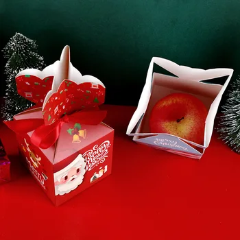 StoBag 20buc Crăciun Bomboane de Ciocolată Pachet Cutie de Hârtie Moș Crăciun de Favoarea Nunta coadă de pește Cutie de Cadou Petrecere Cu Panglică