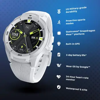 TicWatch S2 Purta sistem de OPERARE de la Google Smartwatch Bluetooth GPS Ceas Sport pentru Barbati rezistent la apa 5ATM pentru IOS&Android de Viață a Bateriei