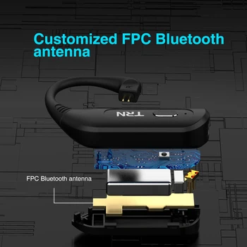 TRN BT20S PRO APTX Căști fără Fir Bluetooth TWS 5.0 Căști HIFI 2PIN/MMCX QDC Conector plug TRN BA8 VX ST1