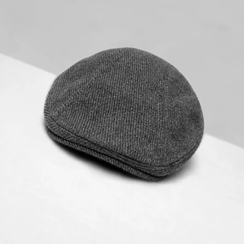 Unisex Toamna Iarna vânzător de ziare Capace Stil Britanic Bărbați Femei Berete Cald Lână Pălărie Detectiv Palarii Retro Capace Plate chapeau BLM80