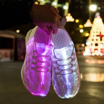 Vara Băiat Luminos Stralucitoare Adidași Bărbați Femei Copii Fete de Lumină LED Pantofi Copii Intermitent Cu Lumina Adulți USB de Reincarcare Pantofi