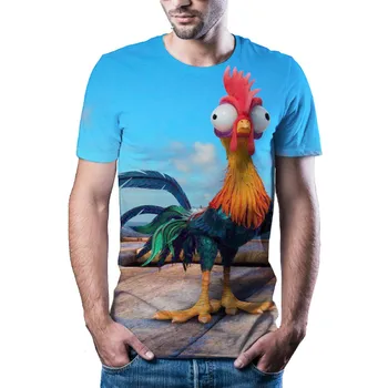 Vara noi 3D animal print T-shirt, băieți și fete, cu maneci scurte T-shirt, gât moda desene animate casual T-shirt pentru copii